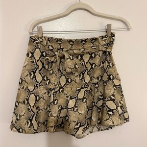 Zara Snake Print Mini Skirt